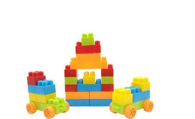 

Emob 50 PCS Colorful Interlocking Bulding Block Set Toy with Stickers for Kids(Multicolor)