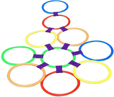 

Bestie Toys Twister Hopscotch 4 Ways Fun Game with with 13 Large Rings Board Game