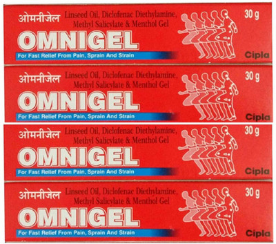 

Cipla Omnigel for Fast Relief from Pain, Sprain and Strain Gel(120 g)