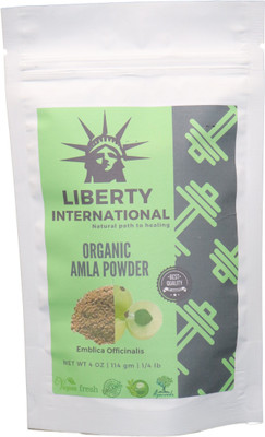 

LIBERTY INTERNATIONAL Organic Herbal Amla Powder For Hair Growth, Face, Skin & Hair Care NT26(114 g)