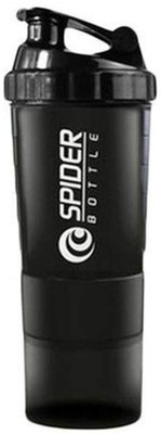 Quinergys ® Sport Protein Shaker Gym Water Bottle with 3 Layer Storage Compartments - Black 600 ml Shaker(Pack of 1, Black, Tritan, Plastic) Quinergys ® Sport Protein Shaker Gym Water Bottle with 3 Layer Storage Compartments - Black 600 ml Shaker(Pack of 1, Black, Tritan, Plastic)