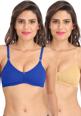 SONA M1020-R-BLUE-SKIN-95B Women T-Shirt Non Padded Bra(Blue, Beige)