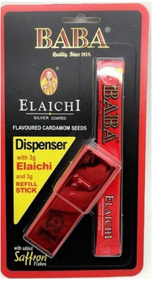 

Baba Elaichi Dispenser 6gms with Refill Stick ELAICHI Mouth Freshener