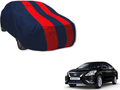 Gromaa Car Cover For Nissan Sunny (Without Mirror Pockets)(Red, Blue)