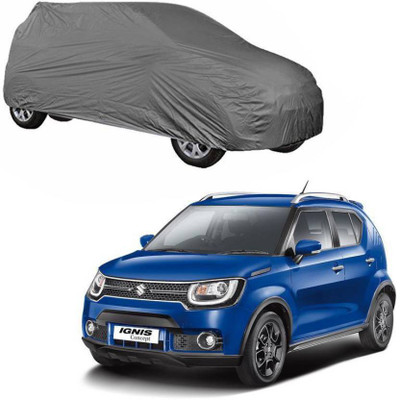 Gromaa Car Cover For Maruti Suzuki Ignis (Without Mirror Pockets)(Grey)