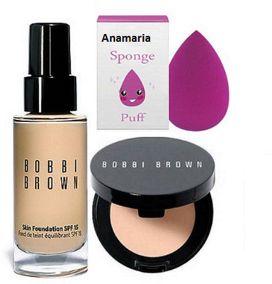 

anamaria Sponge Puff & Skin Foundation & Corrector Concealer(Set of 3)