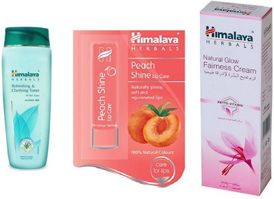 

Himalaya REFRESHING TONER , NATURAL GLOW FAIRNESS CREAM, PEACH LIP BALM(Set of 3)