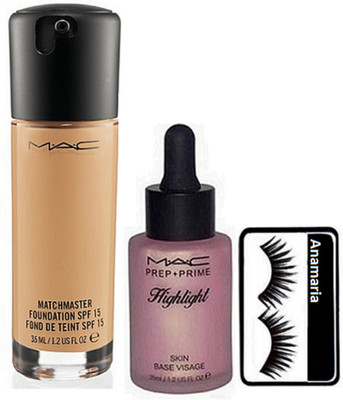 

anamaria Eyelashes & Mac Match Master Foundation & Prep+Prime Highlight(Set of 3)
