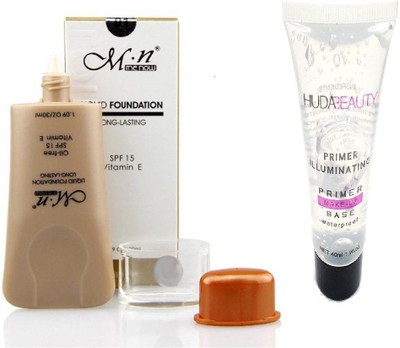 

MN OIL FREE LONG LASTING FOUNDATION WITH MAKE UP BASE WATERPROOF PRIMER PACK(Set of 2)