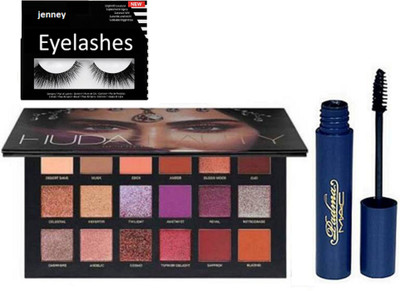 

Jenney Eyelashes & Huda Beauty Palette & Padma Mascara(Set of 3)