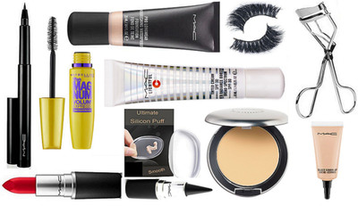 

Ultimate Silicon Puff With Pro longwear Foundation & Lightfull Tinted Cream SPF 30, Pen Eyeliner,Matte Finish Lipstick,Studio Perfect Compact,Stick Kajal,Select Cover up Concealer,Eyelashes,Eyelashes Curler,The Magnum Volume Express Mascara(Set of 11)