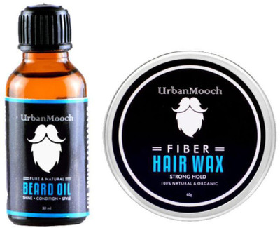 

UrbanMooch Beard Oil and Beard wax Combo pack( 30 ml & 60 gm) Hair Styler(Set of 2)