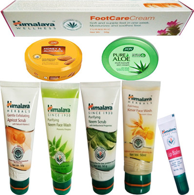 

Joy Honey & Almonds Nourishing Skin Cream (15 ml) & Aloe Multi Body Lotion Skin Cream (15 ml) Gentle Apricot (50 g) & Purifying Neem Scrub With Face Wash (50 ml) Or Fairness Kesar Face Wash (50 ml) With Lip Care Balm ( Set Of 8)(Set of 1)