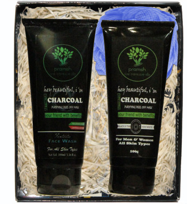 

PRAMSH Gift Pack Of Activated Charocal Peel Off Mask 100gm & Face Wash 100gm & Loofa (Pack of 3)(Set of 3)