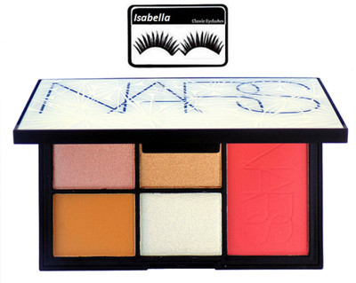 

ISABELLA Eyelashes & Nars 4 Shades Eye Shadow,1 Shade Blusher Palette(Set of 2)