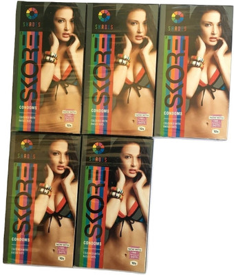 Skore SHADES PACK OF 5 Condom(Set of 5, 50S)