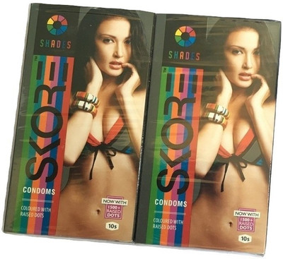 

Skore SHADES PACK OF 2 Condom(Set of 2, 20S)