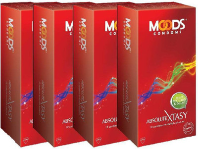 

Moods Absolute Xtasy pack of 4, 48 S Condom(Set of 4, 12S)