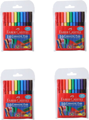 

Faber-Castell 10 Connector Pen(Set of 4, Multicolor)