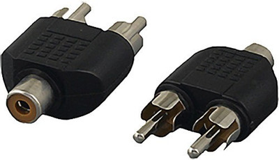 

Kebilshop 1 RCA male to 2 RCA female Audio Video adapter/connector/splitter. RCA Audio Video Cable(TV, DVD, LAPTOP, SET TOP BOX, MUSIC SYSTEM, Black)