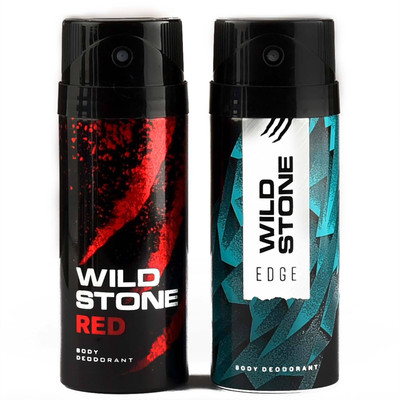 

Wild Stone Edge and Red Deodorant Spray - For Men(300 ml, Pack of 2)