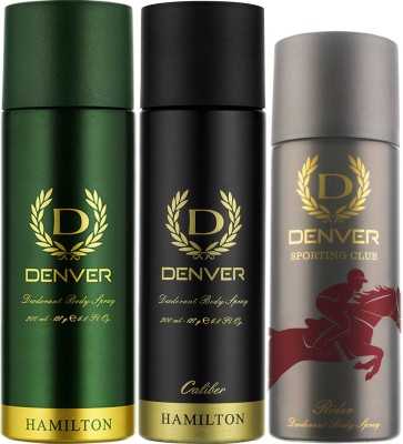 

Denver Hamilton, Caliber and Rider Combo Deodorant Spray - For Men(565 ml, Pack of 3)