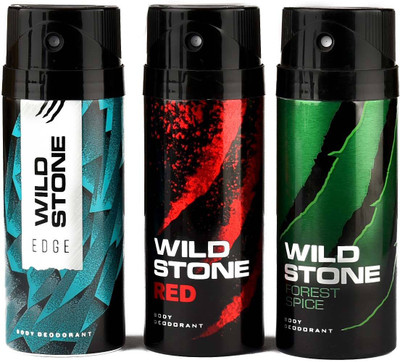 

Wild Stone Forest Spice and Red Deodorant Spray - For Men(450 ml, Pack of 3)