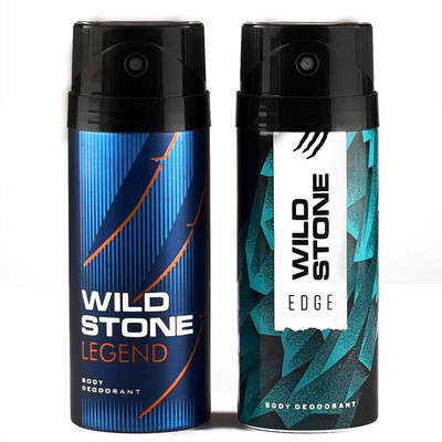 

Wild Stone Edge and Legend Deodorant Spray - For Men(300 ml, Pack of 2)