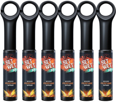 

Set Wet Go Woody Perfume Spray Pocket Perfume - For Men(120 ml, Pack of 6)