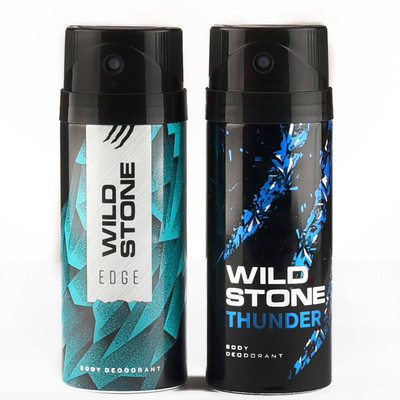 

Wild Stone Edge and Thunder Deodorant Spray - For Men(300 ml, Pack of 2)