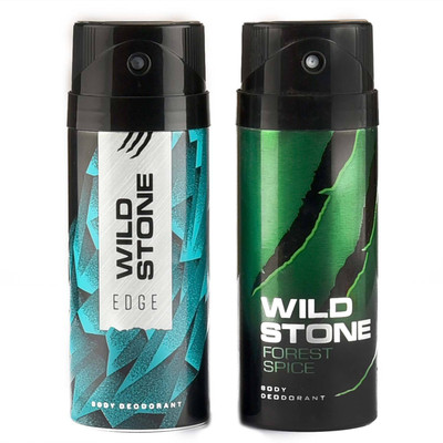

Wild Stone Edge and Forest Spice Deodorant Spray - For Men(300 ml, Pack of 2)