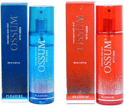 

OSSUM pleasure+blossom Body Spray - For Men & Women(380 ml, Pack of 2)