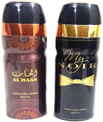 

ARQUS AL HAAN AND MY NOIR Perfume Body Spray - For Men(400 ml, Pack of 2)