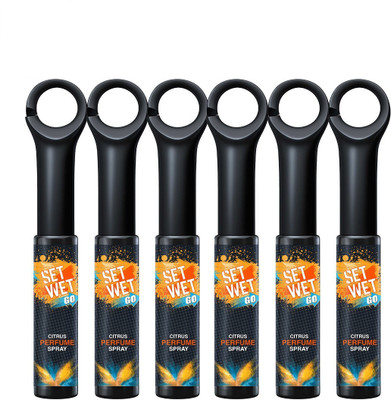 

Set Wet Go Citrus Perfume Spray Pocket Perfume - For Men(120 ml, Pack of 6)
