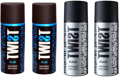 

Twist Twidt blue and white Deodorant Spray - For Men & Women(450 ml, Pack of 4)
