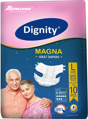 

Dignity Magna Adult Diapers - L(10 Pieces)