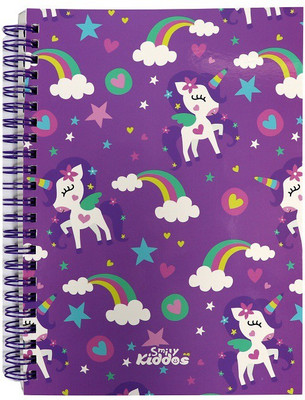 smily kiddos fun graphic A5 Notebook Lined Notebook 80 Pages(Purple)