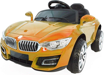 

Webby Battery Operated Ride On Car for Kids with Music, Horn, Headlights with 30Kg Weight Capacity Car Battery Operated Ride On(Gold)