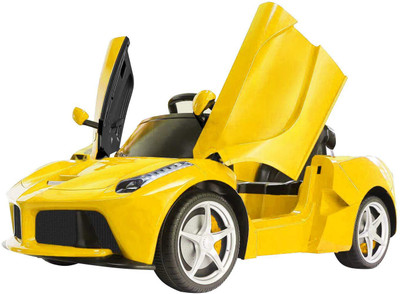 

Webby Battery Operated Ride On Car for Kids with Music, Horn, Headlights with 30Kg Weight Capacity Car Battery Operated Ride On(Yellow)
