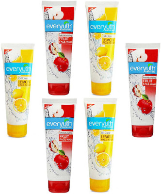 

EVERYUTH NATURALS MOISTURISING FRUIT FACE WASH 50GM+ OIL CLEAR LEMON FACE WASH 50GM Face Wash(50 g)