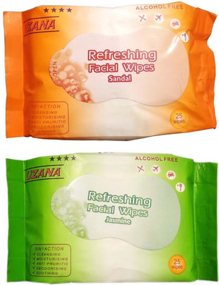 

Uzana Refreshing Facial Wipes(Pack of 50)