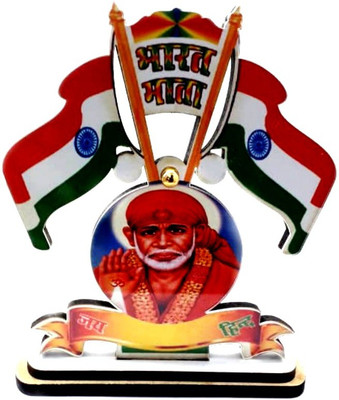 

TIMEMORE Indian flag Double Sided Wind Car Dashboard Flag Flag(Plastic)