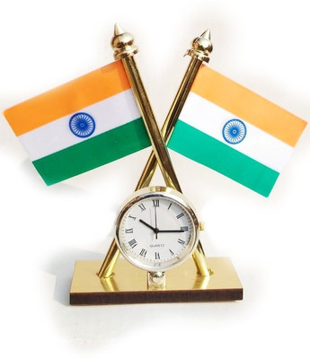 

TIMEMORE Indian flag Rectangle Car Dashboard Flag Flag(Plastic)