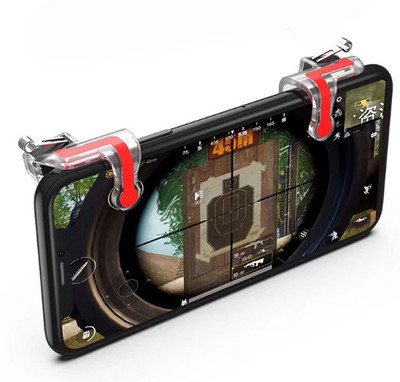 

BUY SURETY New Metal Gaming Controller,Joystick, L1R1 Shooter Trigger, Fire Buttons, Aim Key, Handle, Gamedpad, Sensitive Shoot Physical Mobile Game Controller for PUBG / Survival Rule / Arbor Output / Critical Ops / Clash Royale.... Gaming Accessory Kit(