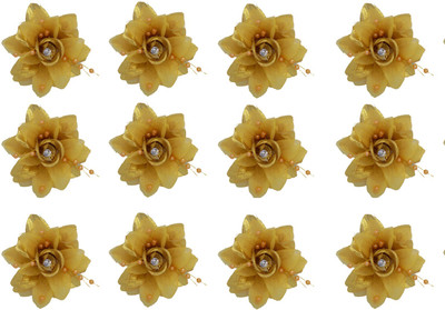 

Prime Small Flower Hair Clips For Women, Girls & Kids Hair Styling Use, Set Of 12, Pack Of 1 Hair Clip(Yellow)