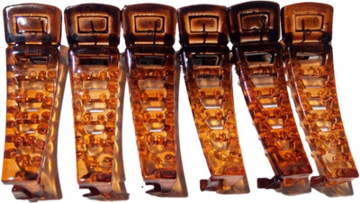 

Nice Claw Hair Clip Clutcher - (Brown) for Girls & Women, Set of 6 Hair Claw(Brown)