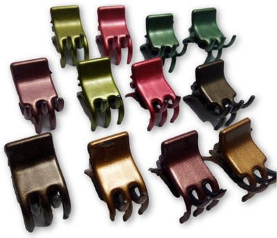 

Nice Mini Claw Hair Clip Clutcher - (Multicolor) for Girls & Women, Set of 12 Hair Claw(Multicolor)