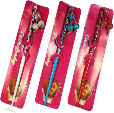 

ShopTop Wooden Stick SNN3 Bun Stick(Multicolor)