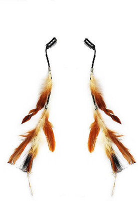 

PELO Quick and Easy Hair Style Feather Hair Extension for Girls and Women, Feather Hair Accessories, Set of 2 pcs, Multicolor,Pack of 1. Hair Accessory Set(Multicolor)