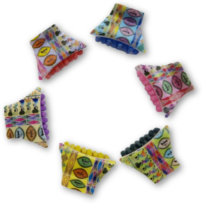 

Nice Claw Hair Clip Clutcher - (Multicolor) for Girls & Women, Set of 6 Hair Claw(Multicolor)